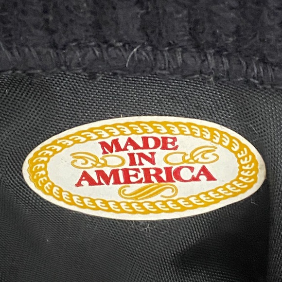 vintage Hansen Knit Hat Mens Womens Black Gray Patterned Fedora Style - Picture 4 of 6